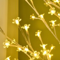 Kunstbaum, Kunstbirke, mit 180 LEDs, 3 Helligkeitsstufen, warmweiß, realistische Rinde, 21,5 x 21,5 x 180 cm