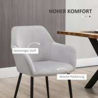 Esszimmerstuhl-Set, komfortabel, 54x57x80 cm, Hellgrau