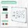 Whiteboard Magnettafel, leicht abwischbar, mit 4 Markern, 10 Magneten, 1 Radierer, 60 x 1,8 x 45cm