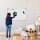 Whiteboard, Magnettafel, Notiztafel, inklusive Zubehör, 4 Stifte, 1 Schwamm, 10 Magnete, Weiß + Silber