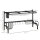 Abtropfgestell, längenverstellbar 51-93 cm, viele Elemente, flexible Anordnung, 93 x 30 x 52cm, schwarz