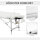 Mobile Massageliege 3 Zonen Klappbar Massagetisch mit Kopfstütze Armlehne Tragetasche höhenverstellbare Aluminium Massagebett tragbar inkl. Zubehör Massagebank bis 225 kg Belast Weiß