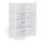 Modulares Regalsystem mit 8 Fächern, Steckregal, 25 cm x 35 cm x 19 cm, Transparent