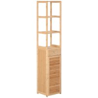 Badezimmerregal, 3 offene Fächer, Schublade,...