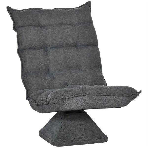 Relaxsessel Lesesessel, drehbar, Leinenoptik, 62 cm x 70 cm x 95 cm, Grau