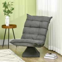 Relaxsessel Lesesessel, drehbar, Leinenoptik, 62 cm x 70 cm x 95 cm, Grau