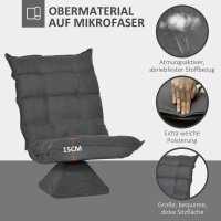 Relaxsessel Lesesessel, drehbar, Leinenoptik, 62 cm x 70 cm x 95 cm, Grau
