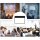Beamer Leinwand 247 x 168 cm 100 Zoll 16:9 HD 4K Projektionsleinwand Elektrisch mit Fernbedienung, Weiß