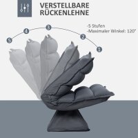 Sessel, drehbarer Sitz, neigbare Rücklehne, weiche Polsterung, atmungsaktiver Bezug, Dunkelgrau, 62 x 70 x 95cm