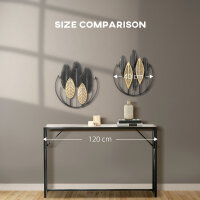 3D -Wandbilder 2er-Set Moderne Wanddekoration Metall Natur + Schwarz