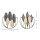 3D -Wandbilder 2er-Set Moderne Wanddekoration Metall Natur + Schwarz