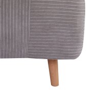 2-in-1 Schlafsessel Gästebett, bis 200 kg, verstellbare Kopfstütze Cord-Optik 82 cm x 8 cm x 83 cm Grau