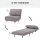 2-in-1 Schlafsessel Gästebett, bis 200 kg, verstellbare Kopfstütze Cord-Optik 82 cm x 8 cm x 83 cm Grau