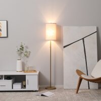Stehlampe, Elegante Stehleuchte aus Stahl mit...