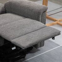 Relaxsessel mit Aufstehhilfe inkl. Fernbedienung Fußstütze Stahl Grau