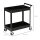 Werkstattwagen, 2 Etagen, Schubkarre, 4 Rollen, Stahl, bis 150 kg, 84,5 x 38 x 84 cm, Schwarz