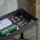 Werkstattwagen, 2 Etagen, Schubkarre, 4 Rollen, Stahl, bis 150 kg, 84,5 x 38 x 84 cm, Schwarz