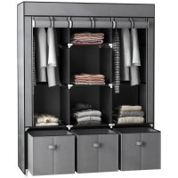 Stoffschrank aus Vlies, Faltschrank, inkl. 3 Schubladen,...