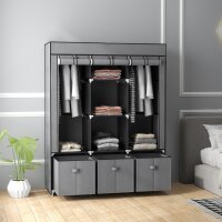 Stoffschrank aus Vlies, Faltschrank, inkl. 3 Schubladen,...