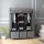 Stoffschrank aus Vlies, Faltschrank, inkl. 3 Schubladen, 125 cm x 43 cm x 162,5 cm, Grau