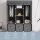 Stoffschrank aus Vlies, Faltschrank, inkl. 3 Schubladen, 125 cm x 43 cm x 162,5 cm, Grau