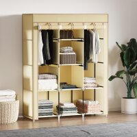 Schrank aus Stoff, Aufbewahrungslösung, 8 Regale, 2...