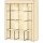 Schrank aus Stoff, Aufbewahrungslösung, 8 Regale, 2 Kleiderstangen, Beige