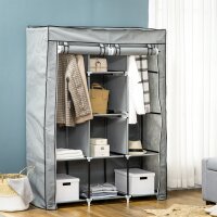 Schrank aus Stoff, Aufbewahrungslösung, 8 Regale, 2...