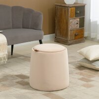 2-in-1 Hocker in Samtoptik inklusive Stauraum und...