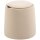 2-in-1 Hocker in Samtoptik inklusive Stauraum und abnehmbaren Deckel ?44 cm x 47,5 cm Beige