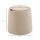 2-in-1 Hocker in Samtoptik inklusive Stauraum und abnehmbaren Deckel ?44 cm x 47,5 cm Beige