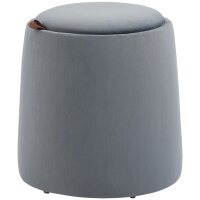 2-in-1 Hocker in Samtoptik inklusive Stauraum und...
