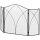 Funkenschutz für Kamine, dreifach faltbar, Metallstruktur, Beschichtung, 108x2x76 cm, Schwarz