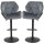 Barhocker 2er Set, Gepolstert Barstuhl mit Metallgestell, Lehne, Samtoptik, Höhenverstellbar 360° Drehbar