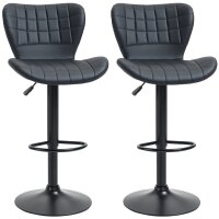 2-er-Set Barhocker Retrodesign 47 cm x 51,5 cm x 89-109...