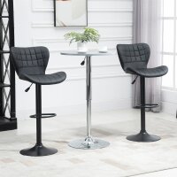 2-er-Set Barhocker Retrodesign 47 cm x 51,5 cm x 89-109...