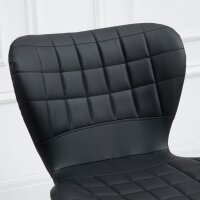 2-er-Set Barhocker Retrodesign 47 cm x 51,5 cm x 89-109 cm Schwarz