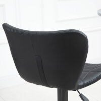 2-er-Set Barhocker Retrodesign 47 cm x 51,5 cm x 89-109 cm Schwarz