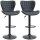2-er-Set Barhocker Retrodesign 47 cm x 51,5 cm x 89-109 cm Schwarz