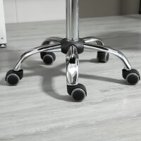 2er-Set Rollhocker höhenverstellbar, Drehhocker 48-63 cm, Arbeitshocker 360° drehbar, Bürohocker für Büro, Salon, Massage, Spa, Schwarz