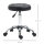 Drehhocker, Salonhocker, höhenverstellbar, Kunstleder, Steppdesign, Schwarz/Silber