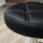 Drehhocker, Salonhocker, höhenverstellbar, Kunstleder, Steppdesign, Schwarz/Silber