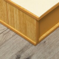 Haustiertreppe, für Hunde/Katzen, 4-stufig, Kurzplüsch, bis 30 kg, 40 x 59 x 54,2 cm, Natur