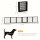 Absperrgitter für Hunde klappbar 432 x 36 x 70cm Kiefernholz Schwarz