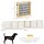 Haustiergitter Absperrgitter für Hunde, Kiefernholz, klappbar 432 x 36 x 70c m, Natur