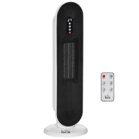 Heizlüfter 24h Stunden-Timer 2000W  2 Modi Oszillation Metall Weiß + Schwarz