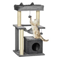 Katzenbaum 90 cm Kratzbaum mit Hängematte Spielbaum...