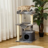 Katzenbaum 90 cm Kratzbaum mit Hängematte Spielbaum...