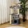 Katzenbaum 90 cm Kratzbaum mit Hängematte Spielbaum Katzenhöhle Plattformen Kletterbaum Katzenkratzbaum Aktivitätskratzbäum Plüsch Sisal Grau