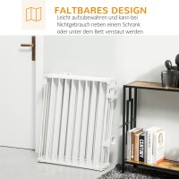 Welpenauslauf Freigehege für Hund Schutzgitter mit Tür Kaminschutzgitter flexible klappbar 8 Paneele je 60 x 76 cm Weiß